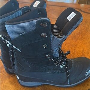 The North Face Black and Gray Lace-Up Boots